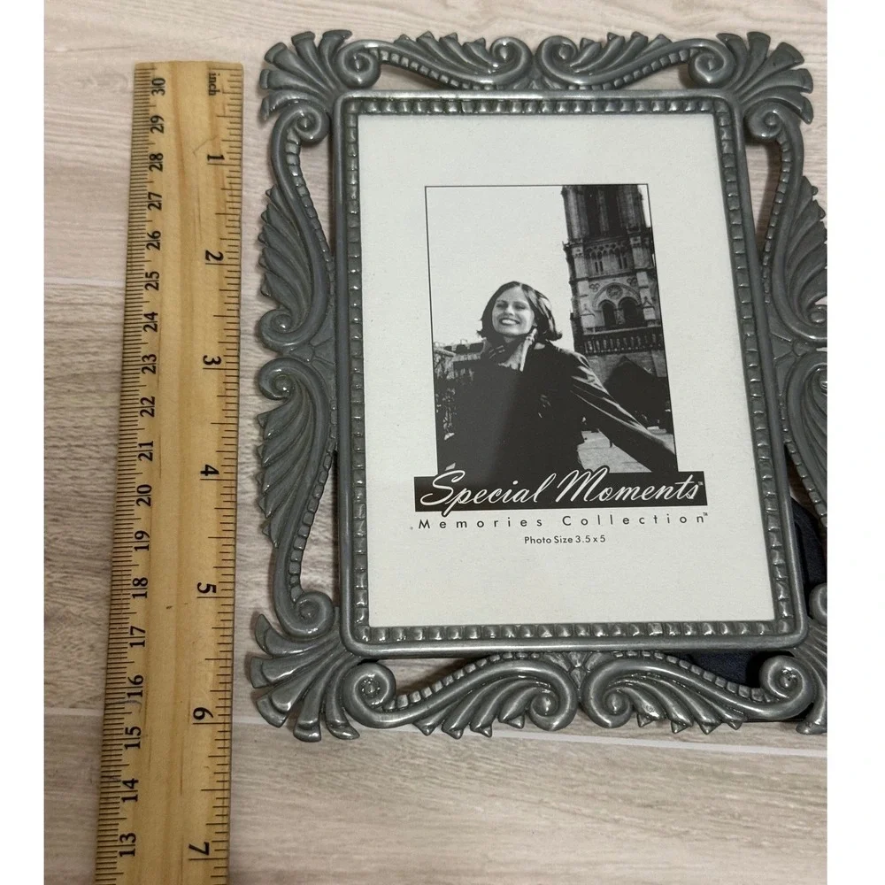 Special Moments Ornate Pewter Gray Scrollwork 3.5x5‎ Picture Frame Memories Coll